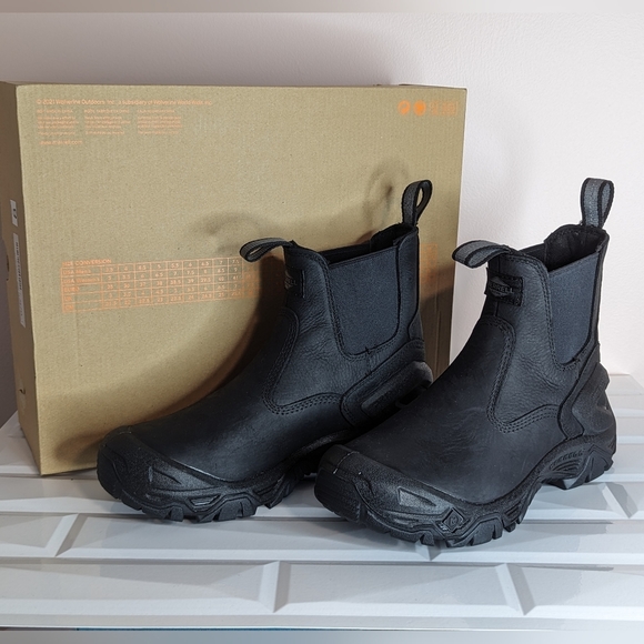 Merrell Other - NEW Merrell Strongfield Tactical Leather Chelsea SR Boot Black Sz 8 NIB J099441